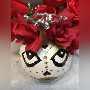 Hand Made Artisan Steel Wire/Austrian Crystal Bangle